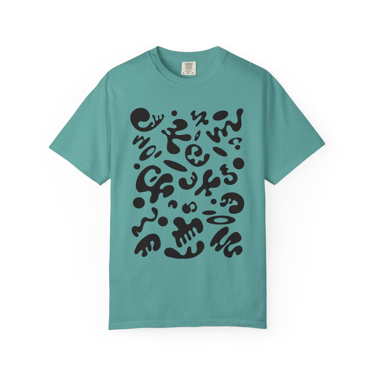 Pure Imagination Unisex Garment-Dyed T-Shirt (Cool Neutrals) - Smoke Signal Black Print