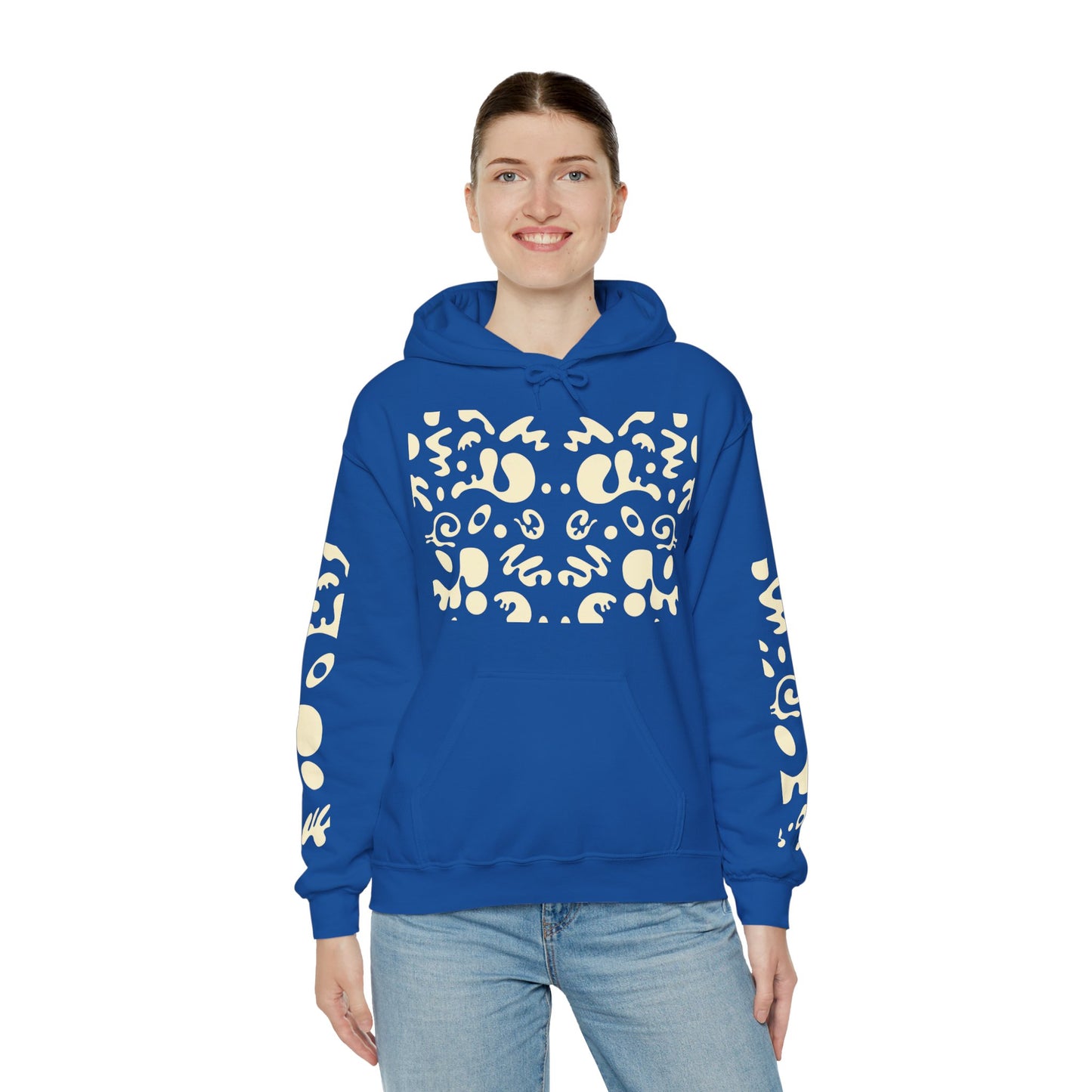 Mirror Work Unisex Heavy Blend™ Hooded Sweatshirt - Blank Page White Print
