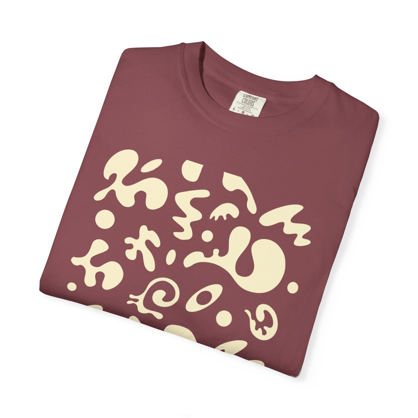 Pure Imagination Unisex Garment Dyed T-Shirt (Warm Neutrals) - Blank Page White Print