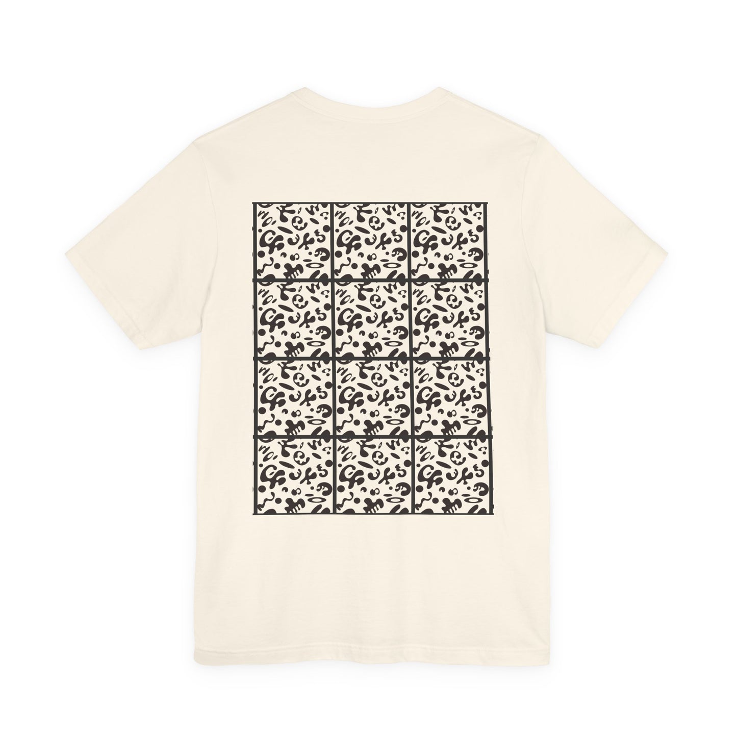 Adorn'd Unisex Jersey Short Sleeve Tee - Smoke Signal Black Print