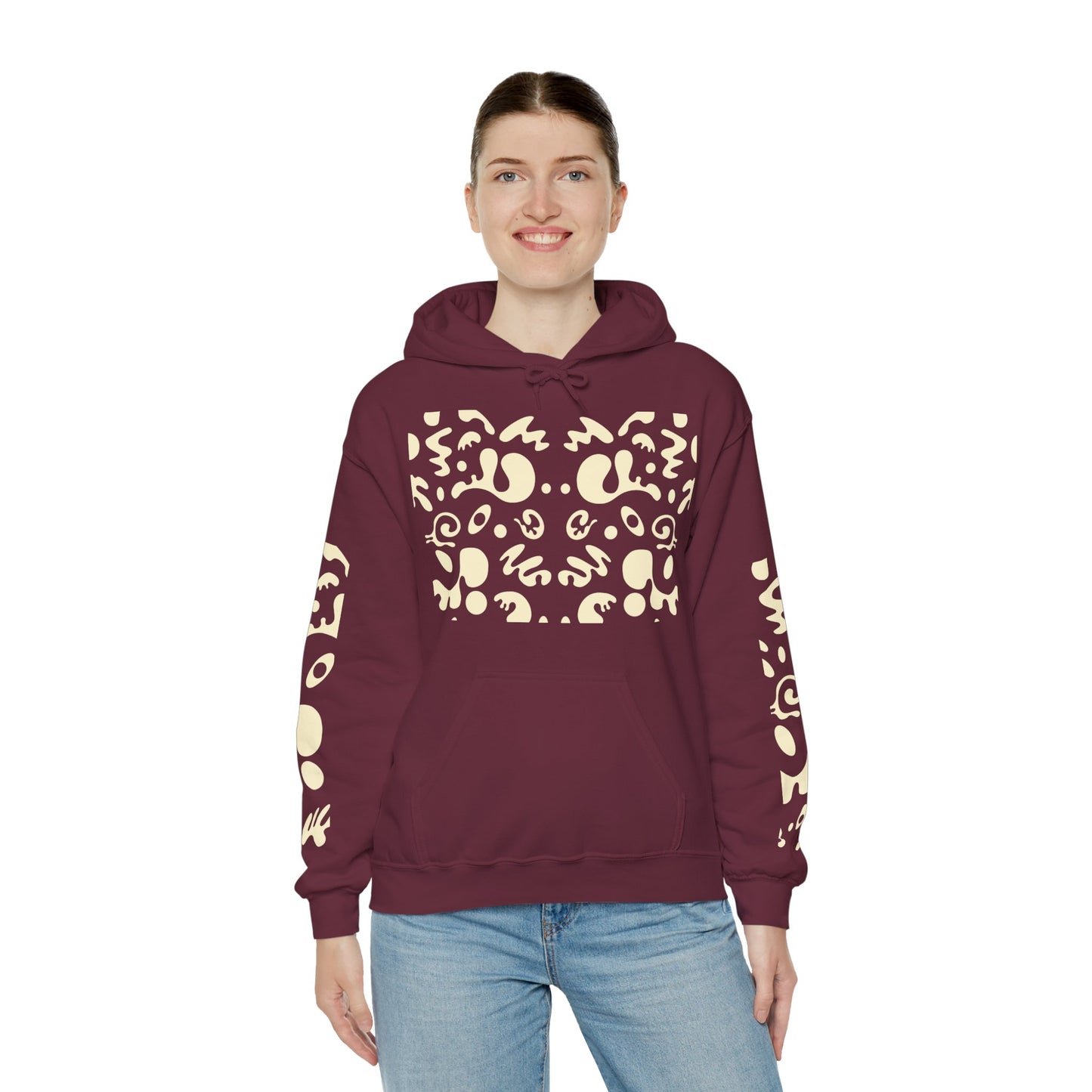 Mirror Work Unisex Heavy Blend™ Hooded Sweatshirt - Blank Page White Print