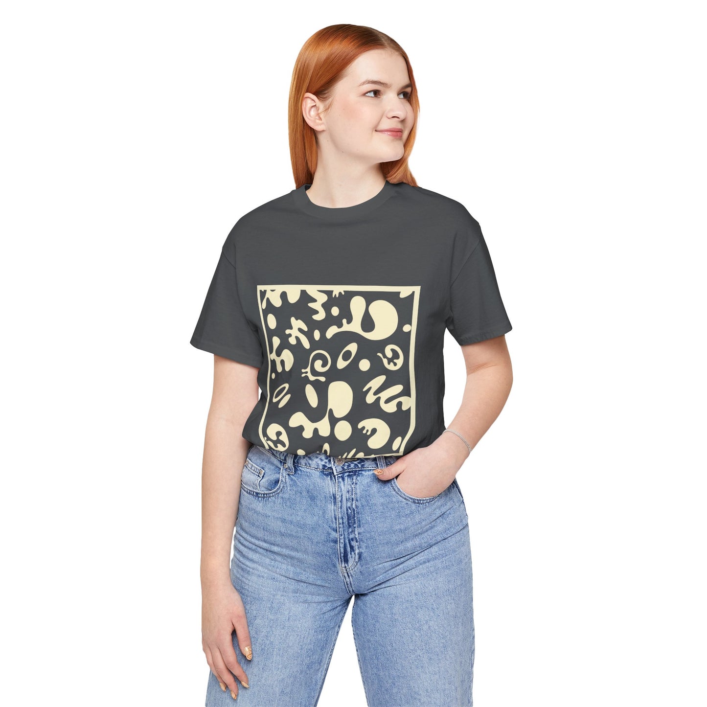 Adorn'd Unisex Jersey Short Sleeve Tee - Blank Page White Print