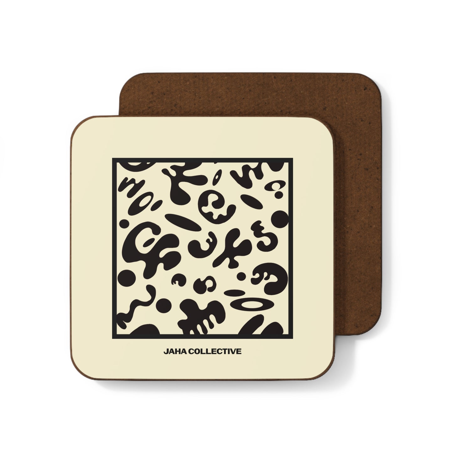 Adorn'd Minimalist Square Hardboard Coaster - Blank Page White
