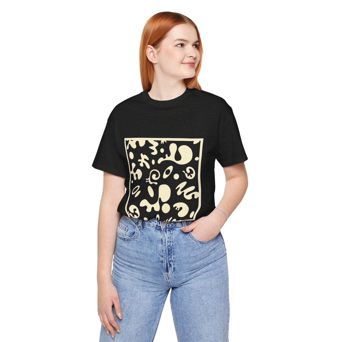 Adorn'd Unisex Jersey Short Sleeve Tee - Blank Page White Print