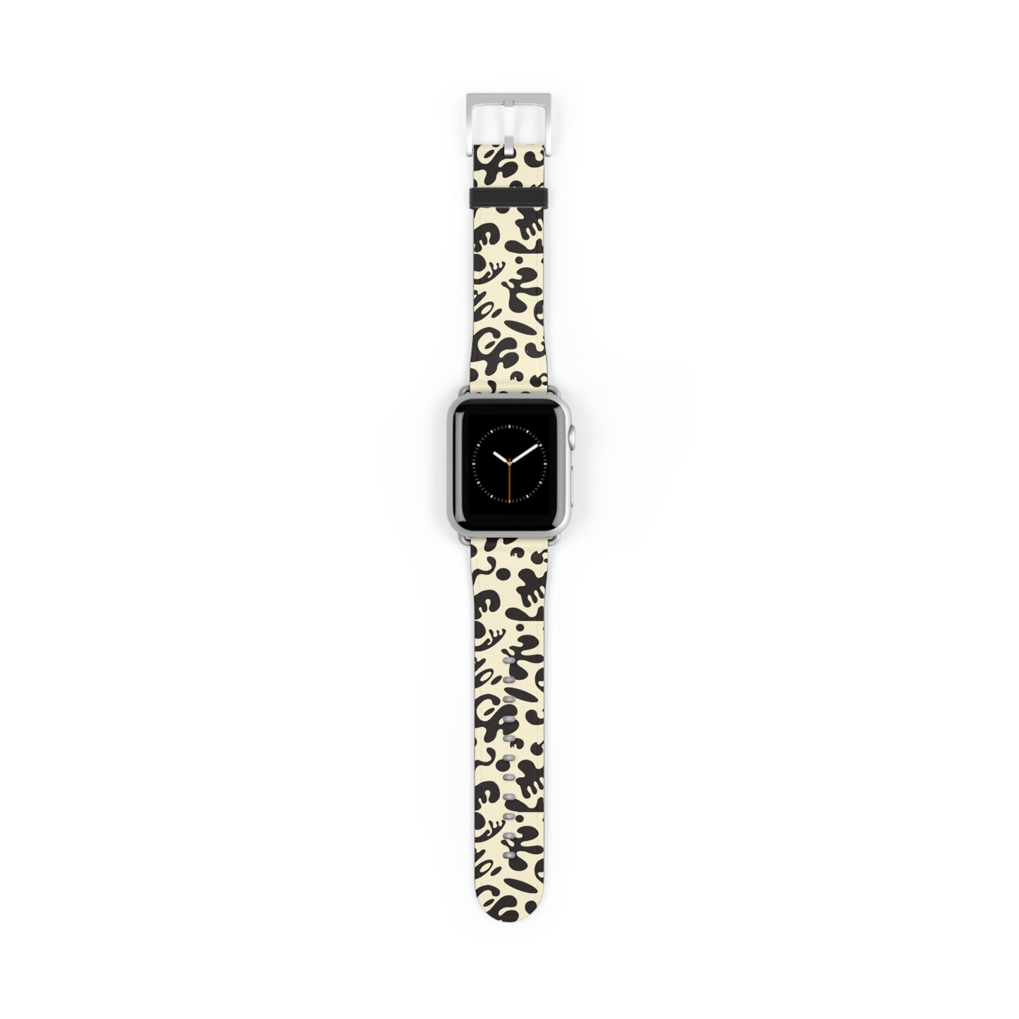 Adorn'd Faux Leather Apple Watch Band - Blank Page White
