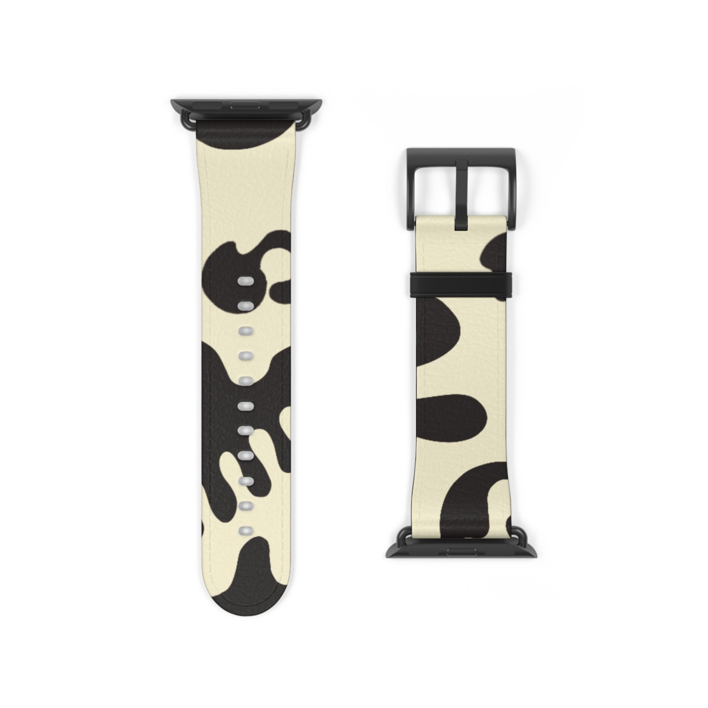 Pure Imagination Faux Leather Apple Watch Band - Blank Page White