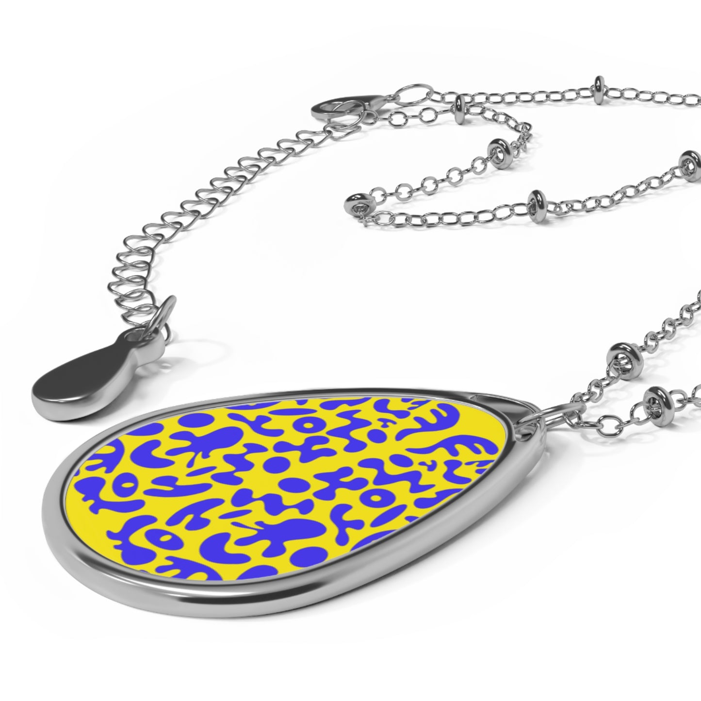 Mirror Work Color Oval Necklace - Sunspell