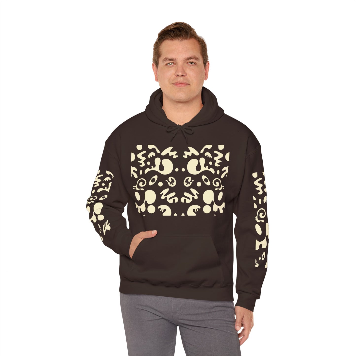 Mirror Work Unisex Heavy Blend™ Hooded Sweatshirt - Blank Page White Print