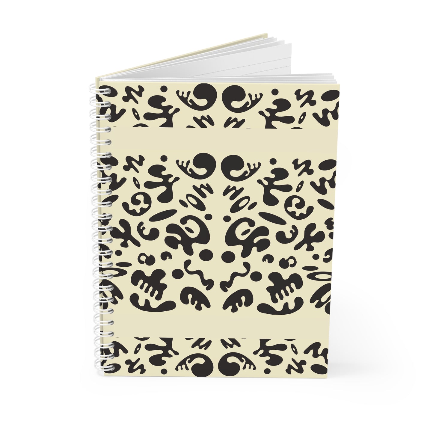 Mirror Work Color Spiral Notebook (Wide Ruled) - Blank Page