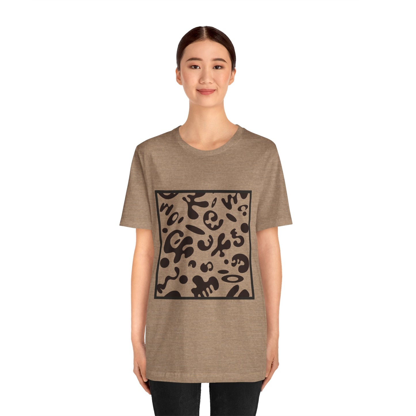 Adorn'd Unisex Jersey Short Sleeve Tee - Smoke Signal Black Print