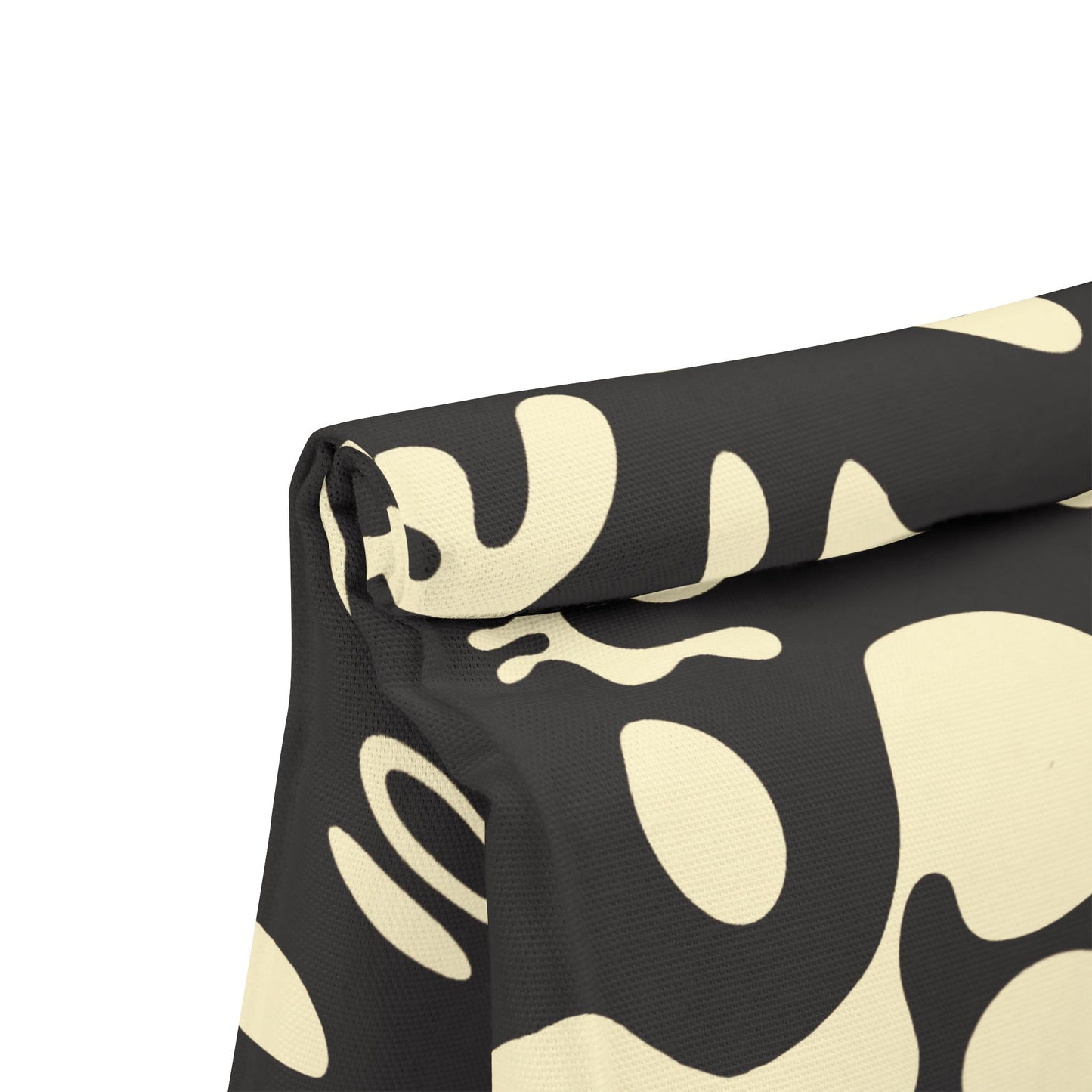 Pure Imagination Magnetic Roll Top Fabric Lunch Bag - Smoke Signal Black