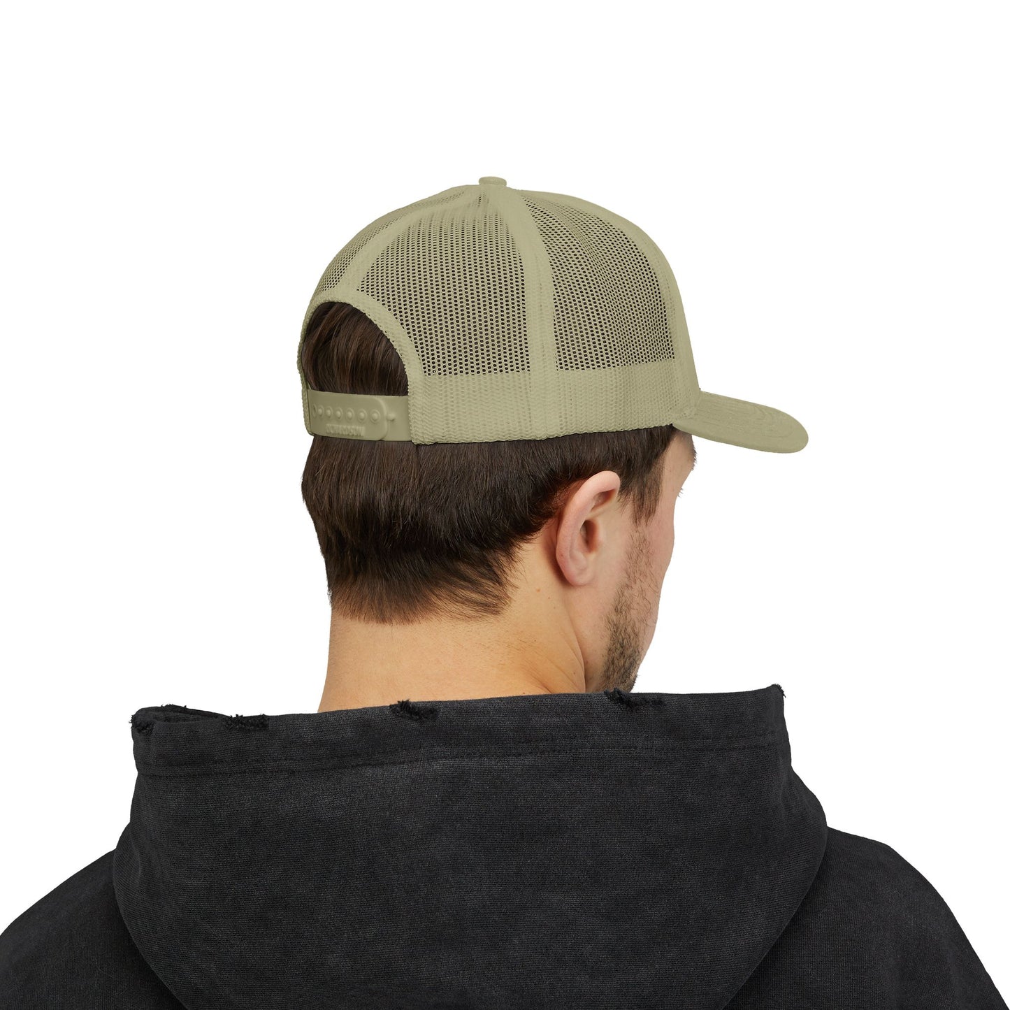 Adorn'd Logo Embroidered Retro Trucker Hat - Starlight White