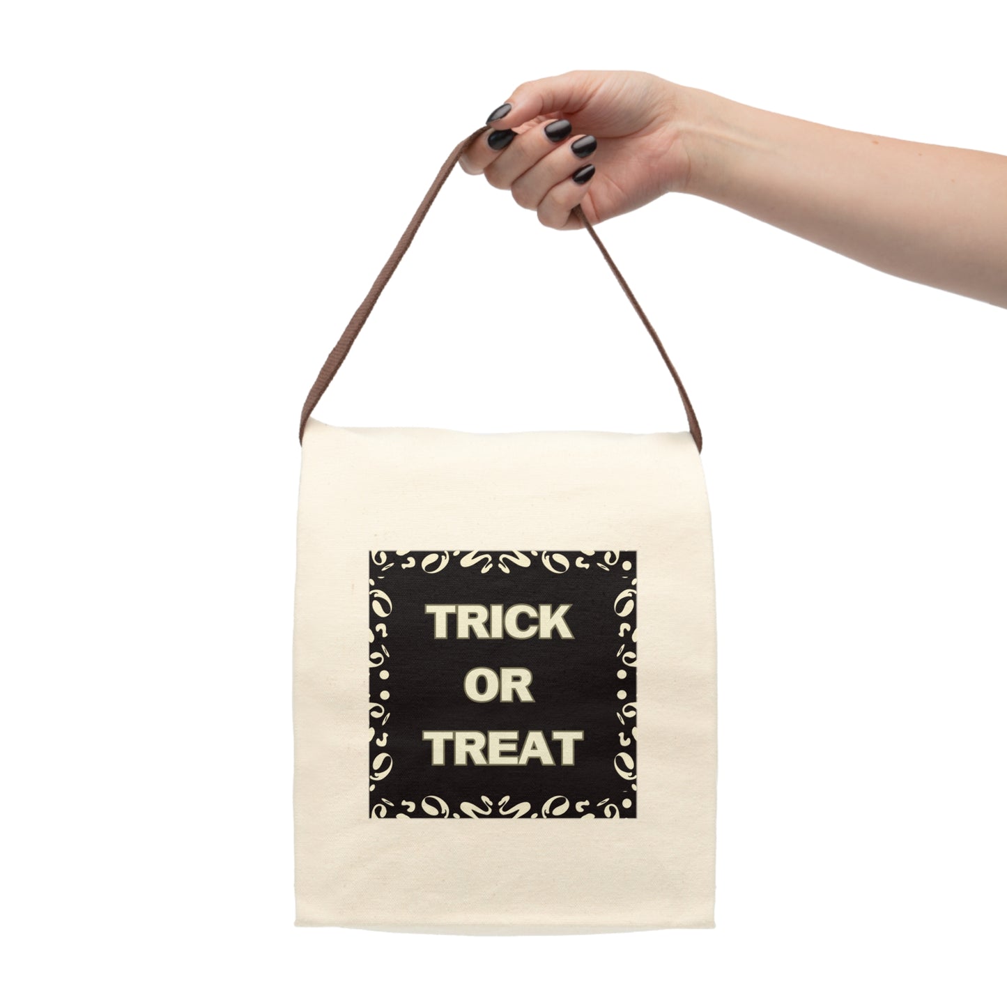 Trick or Treat Canvas Lunch Bag With Strap