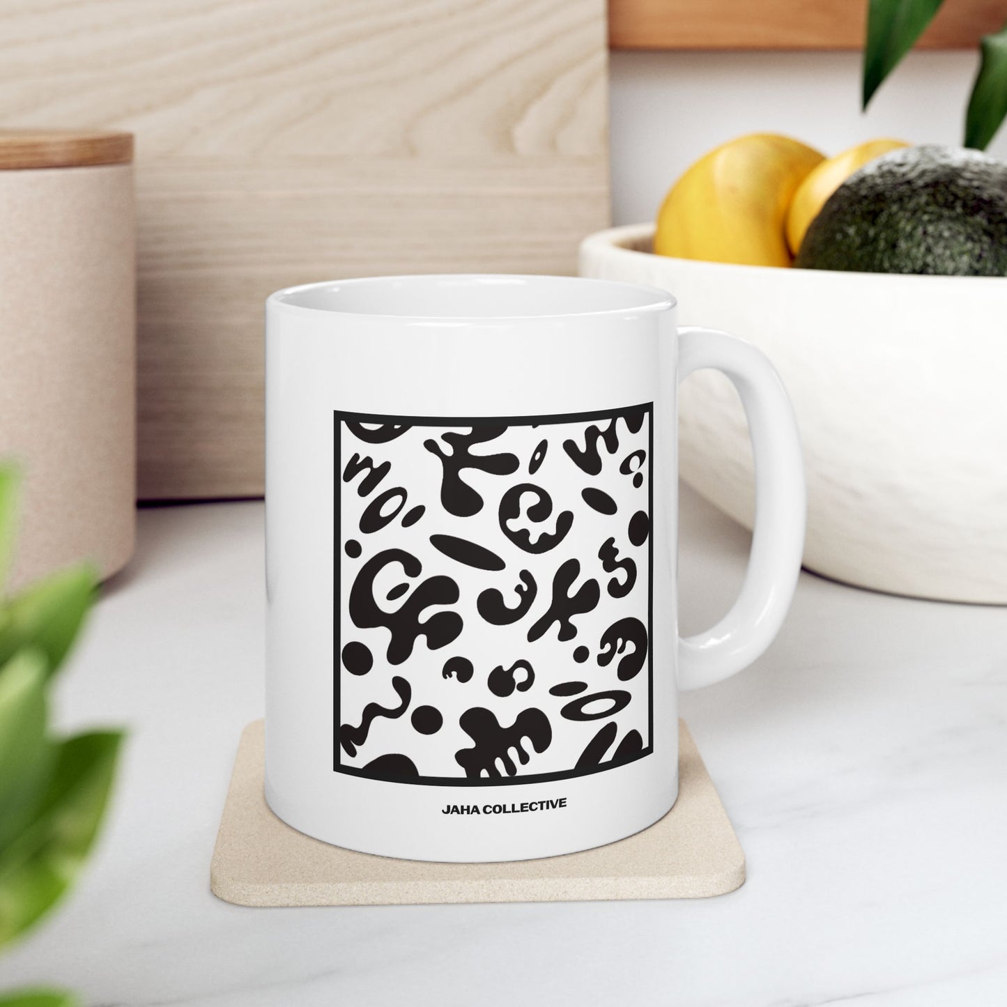 Adorn'd Minimalist Square White Ceramic Mug