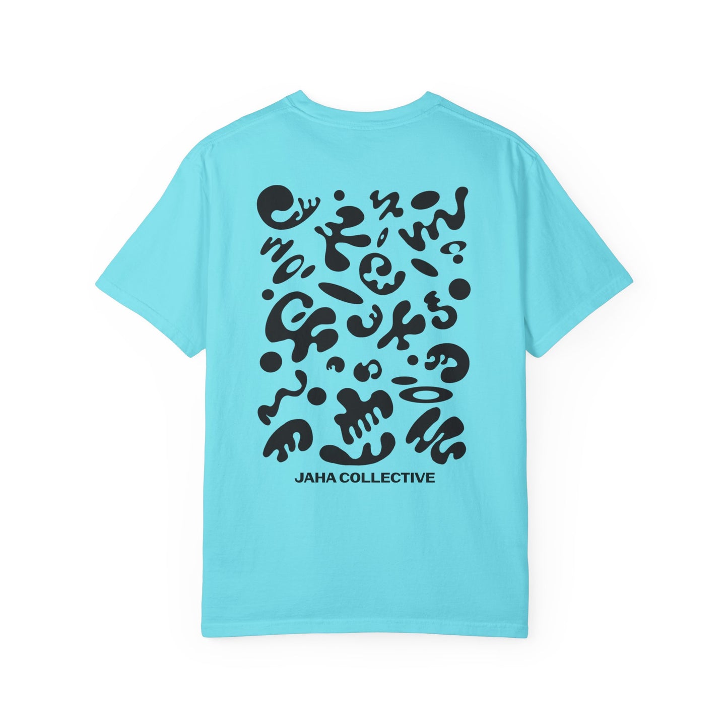 Pure Imagination Unisex Garment-Dyed T-Shirt (Cool Neutrals)  - Smoke Signal Black Print