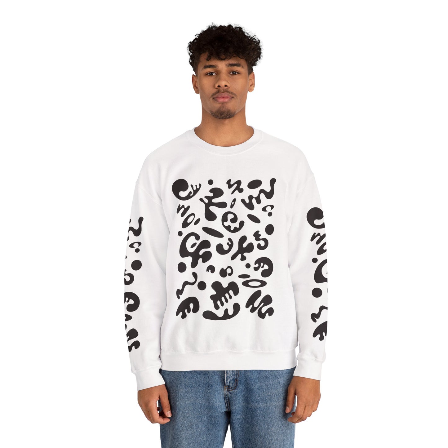 Pure Imagination Unisex Heavy Blend™ Crewneck Sweatshirt- Smoke Signal Black Print