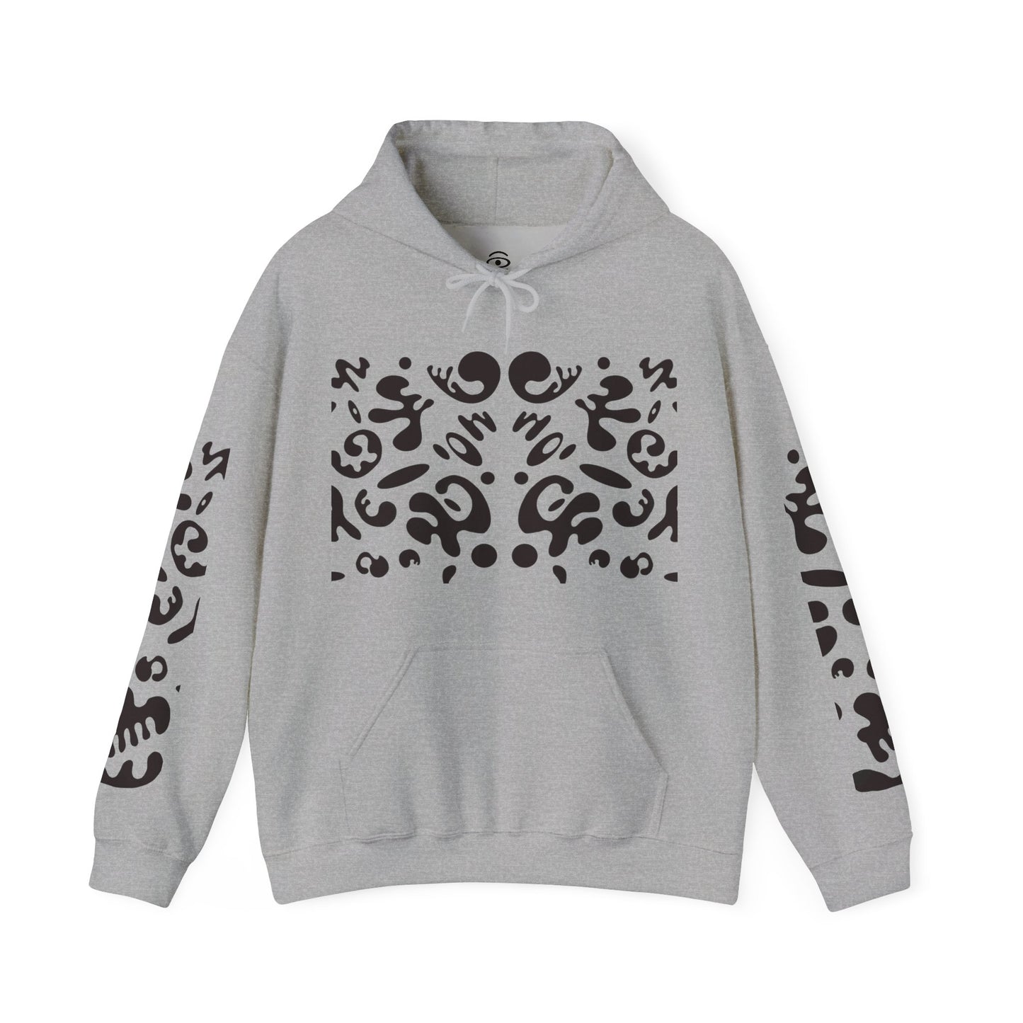 Mirror Work Unisex Heavy Blend™ Hooded Sweatshirt - Smoke Signal Black Print