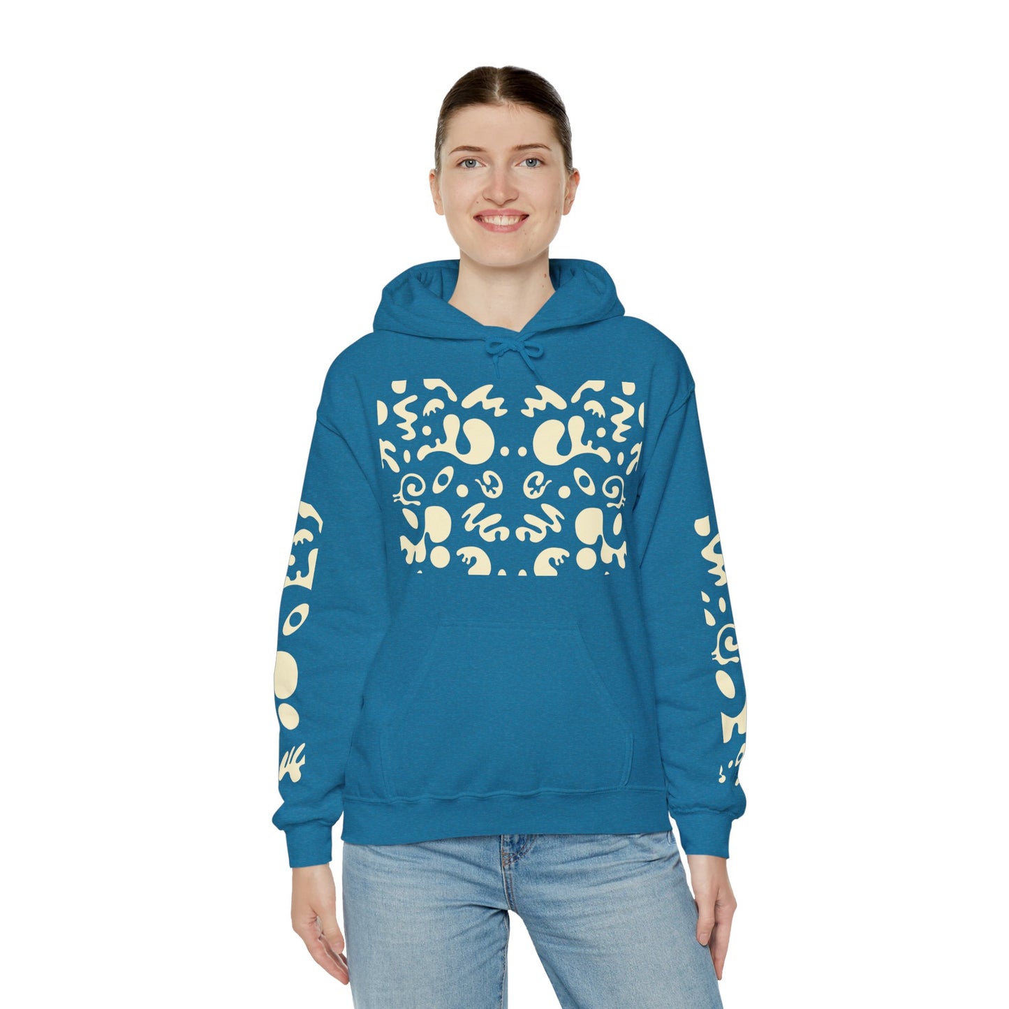 Mirror Work Unisex Heavy Blend™ Hooded Sweatshirt - Blank Page White Print