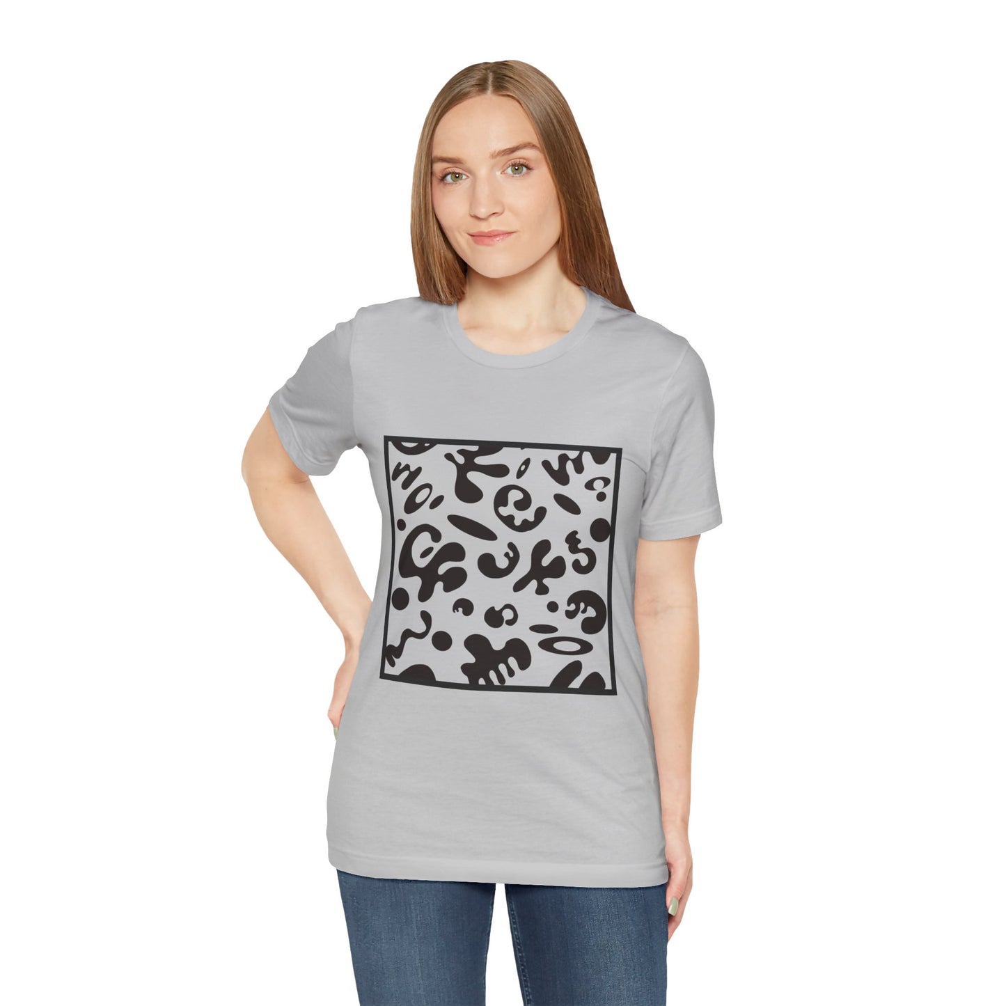 Adorn'd Unisex Jersey Short Sleeve Tee - Smoke Signal Black Print