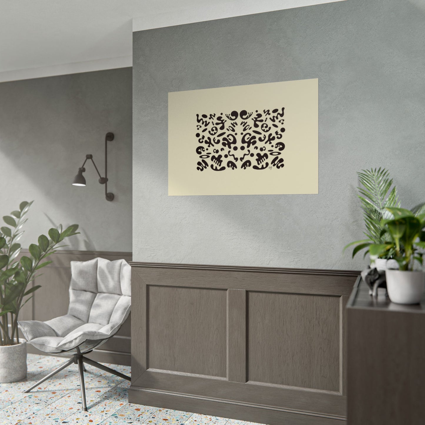 Mirror Work Rolled Poster (Landscape) - Blank Page