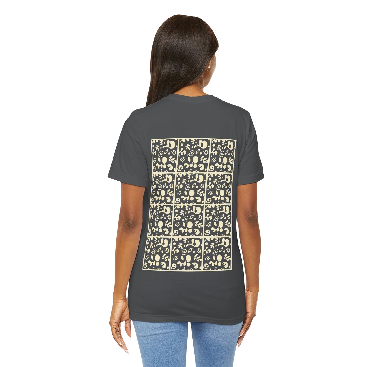 Adorn'd Unisex Jersey Short Sleeve Tee - Blank Page White Print