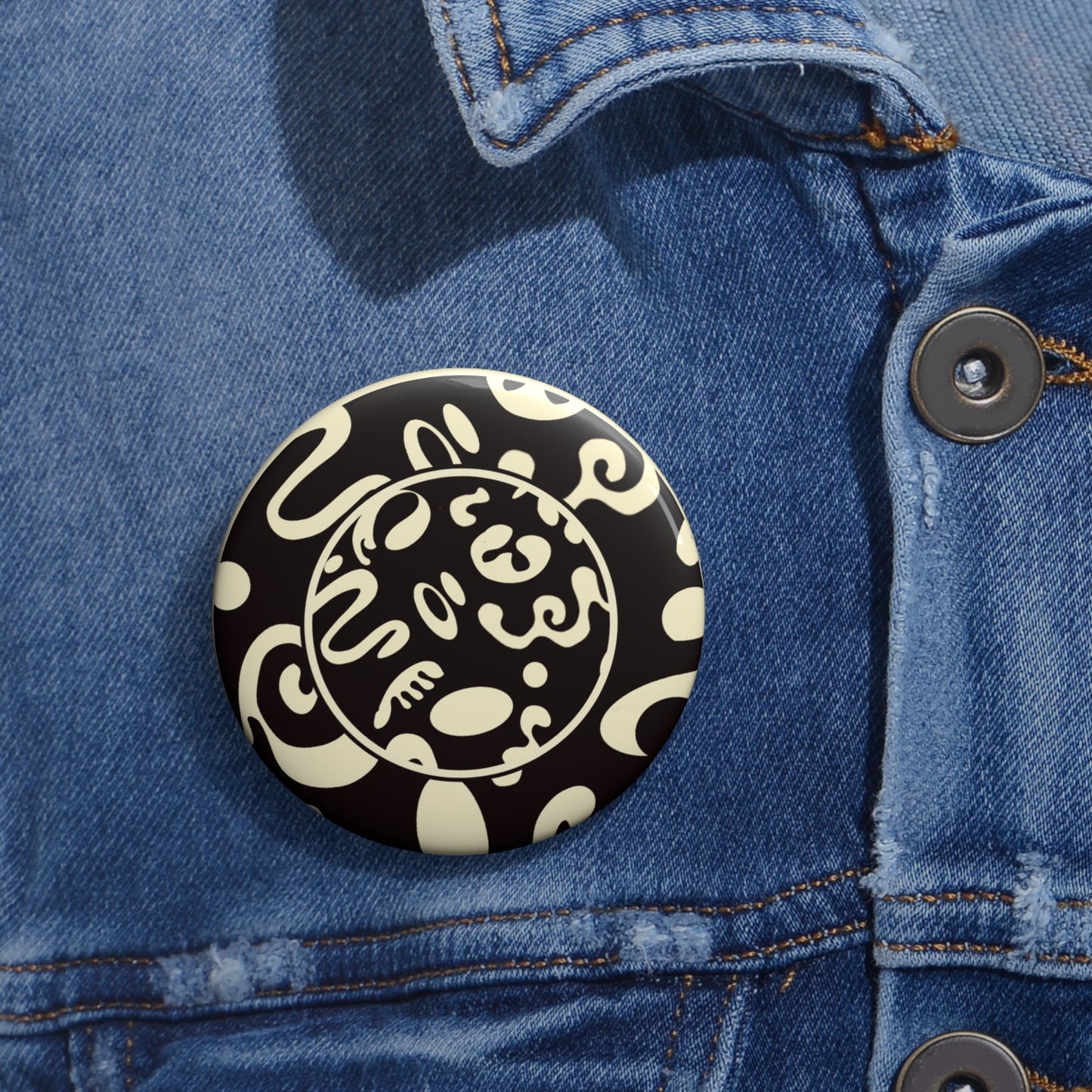 Adorn'd Color Pin Button - Smoke Signal