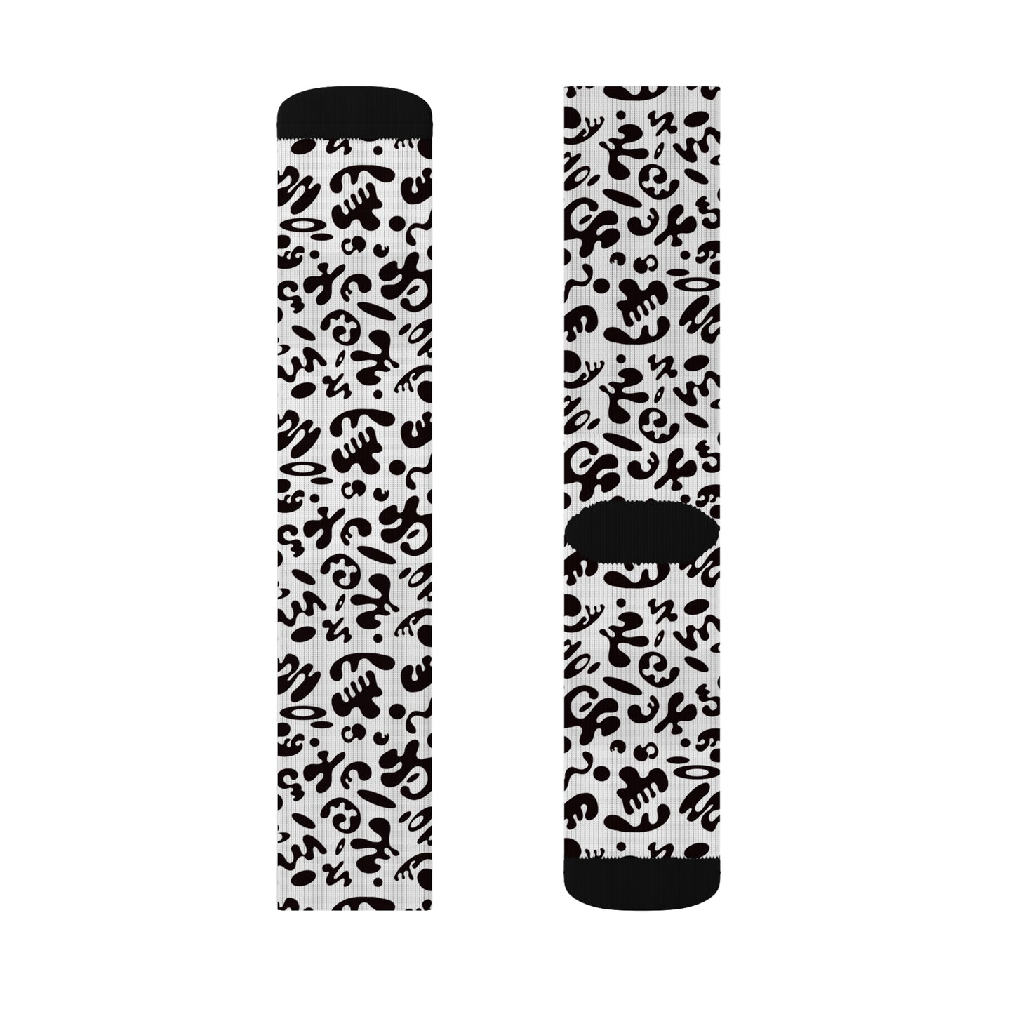 Adorn'd Print Socks - Starlight White