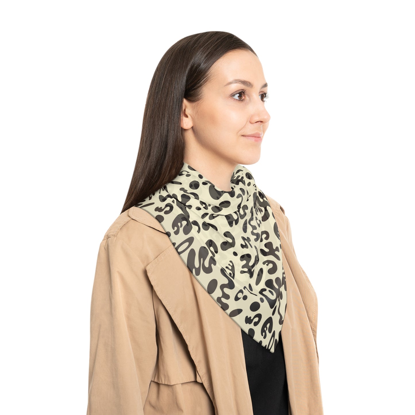 Adorn'd Poly Scarf - Blank Page White