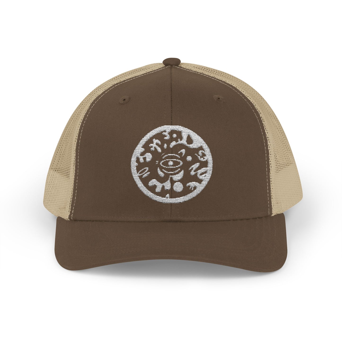 Adorn'd Logo Embroidered Retro Trucker Hat - Starlight White