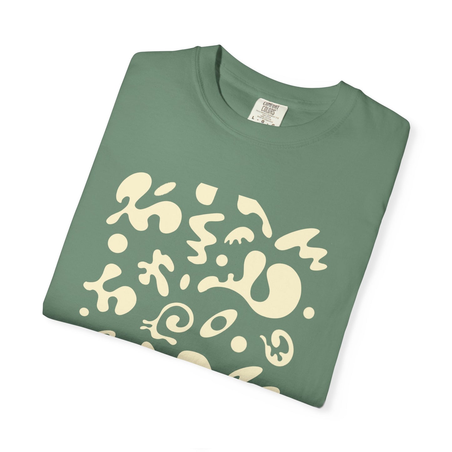 Pure Imagination Unisex Garment-Dyed T-Shirt (Cool Neutrals) - Blank Page White Print