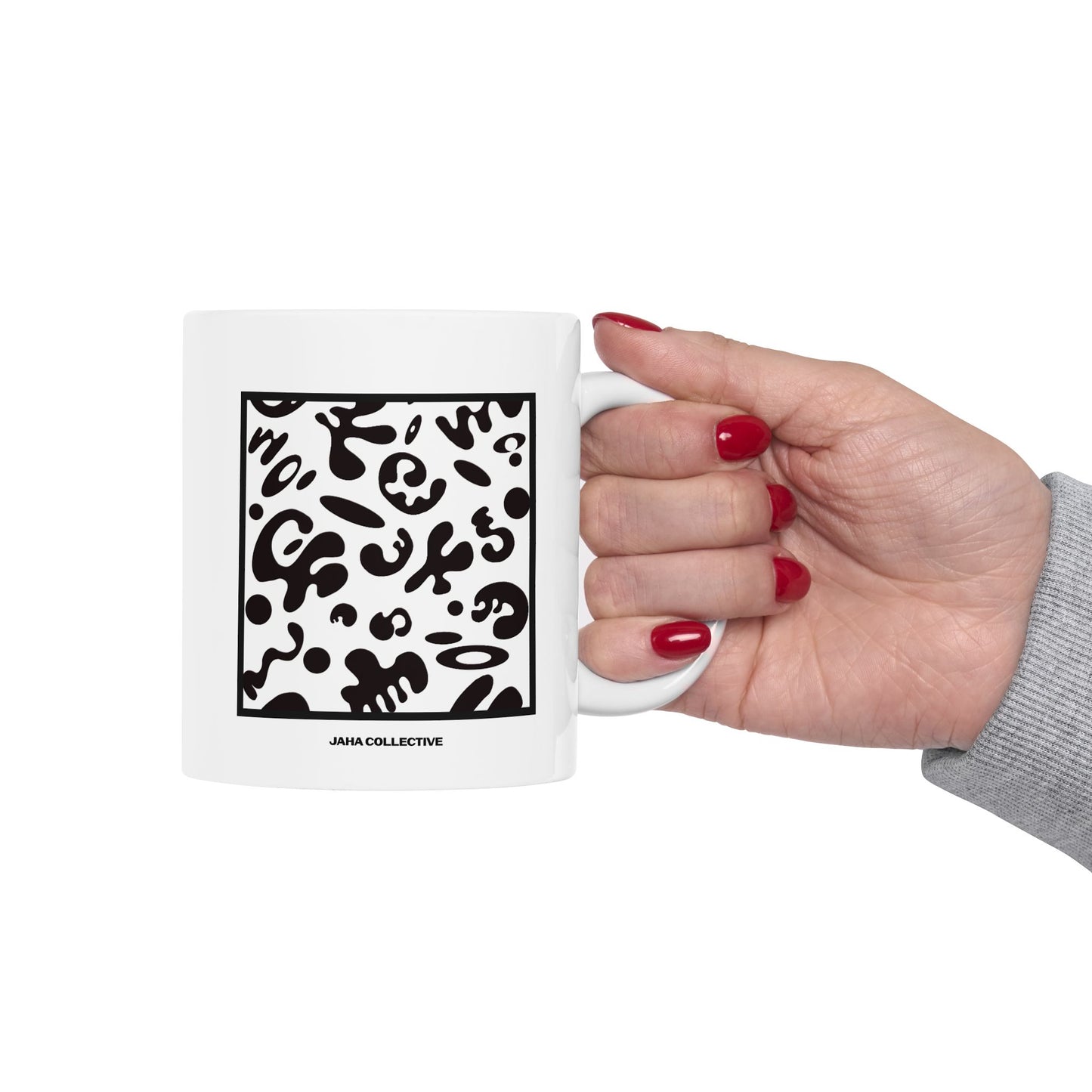 Adorn'd Minimalist Square White Ceramic Mug