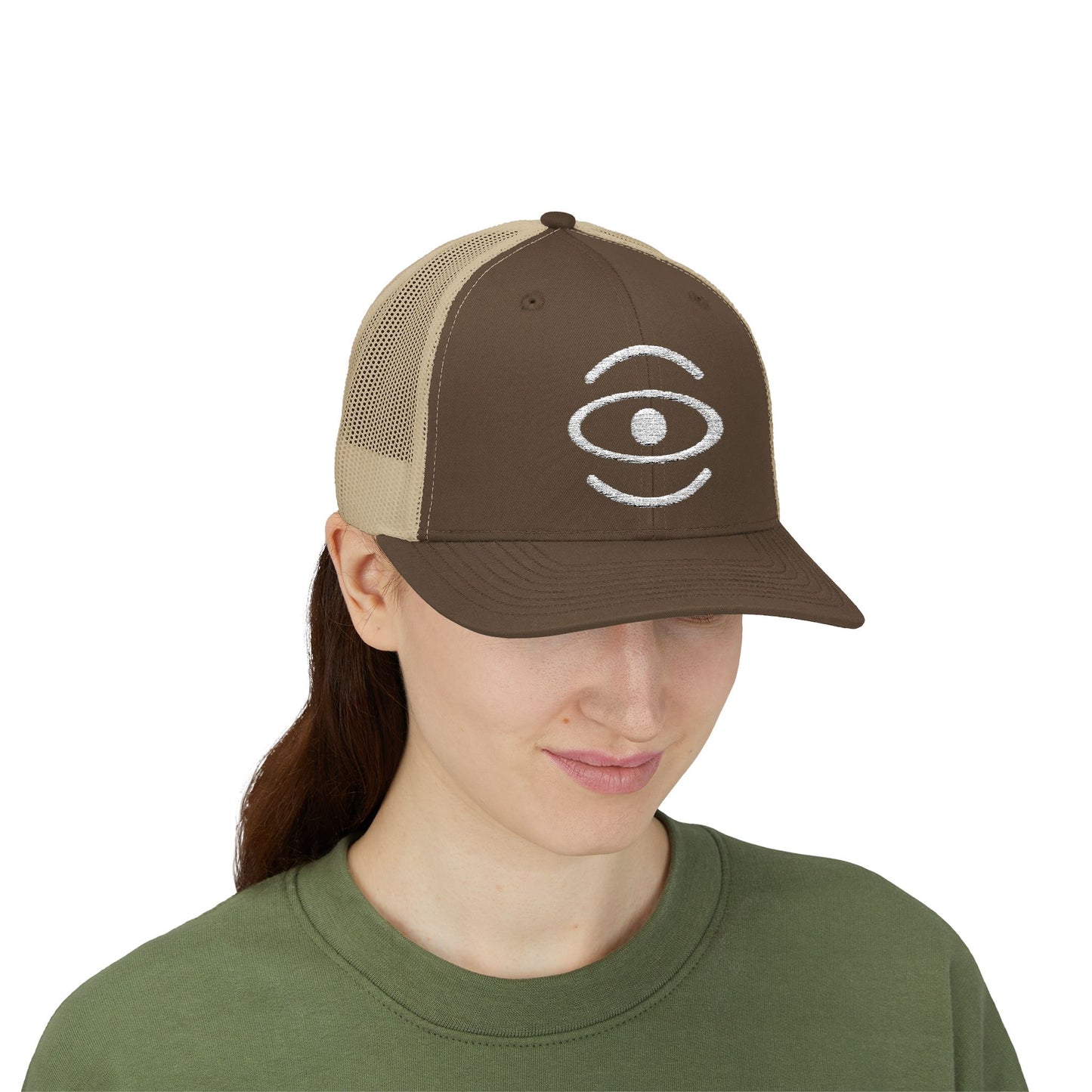 Jaha Logo Embroidered Retro Trucker Hat - Starlight White