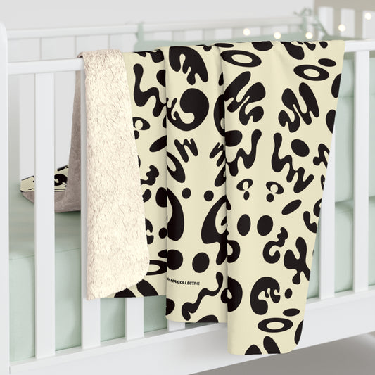 Mirror Work Sherpa Fleece Blanket - Blank Page