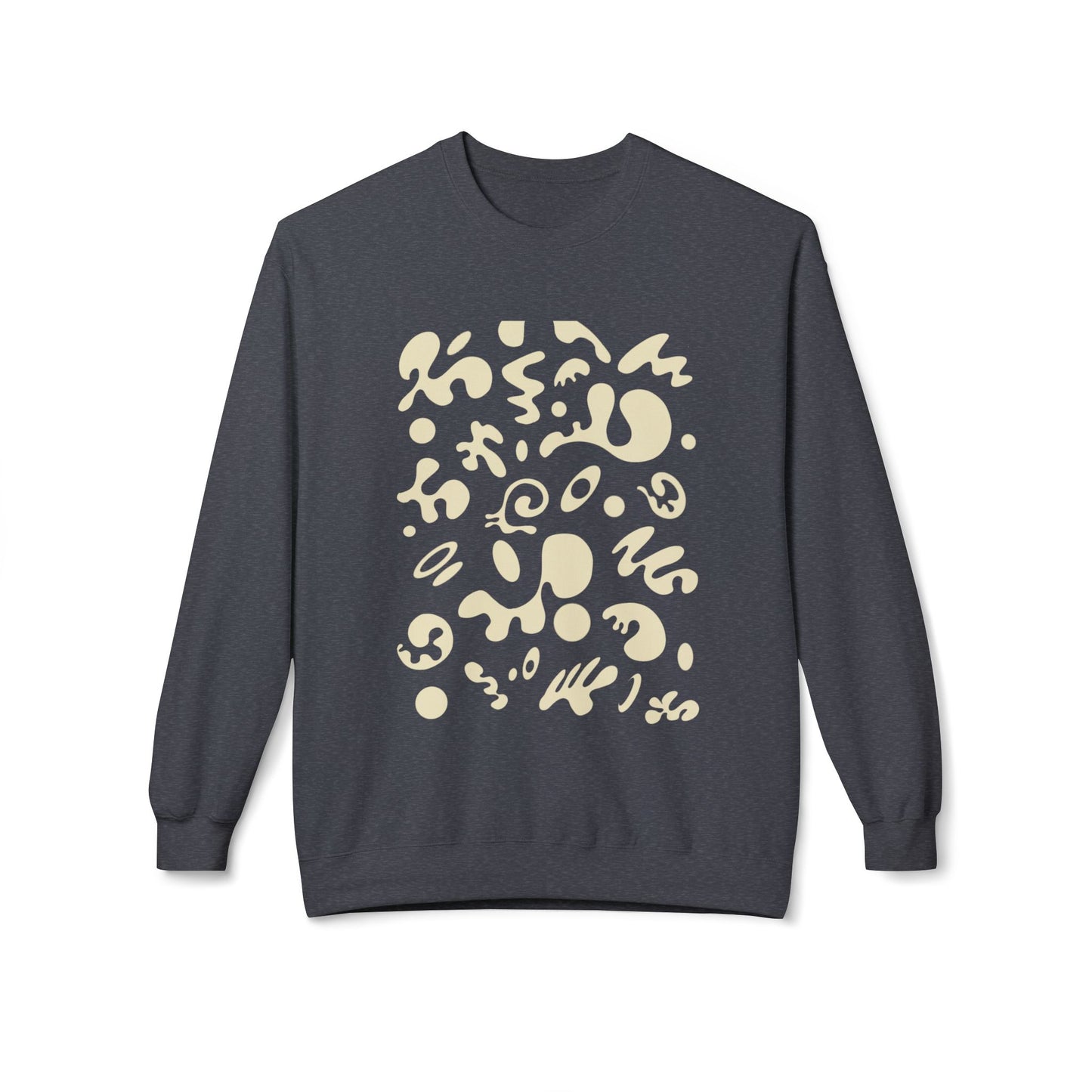 Pure Imagination Unisex Midweight Softstyle Fleece Crewneck Sweatshirt - Blank Page White Print