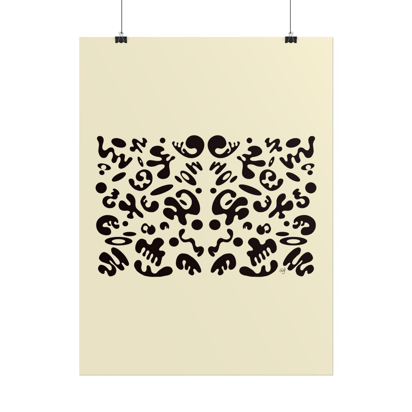 Mirror Work Rolled Poster (Portrait) - Blank Page