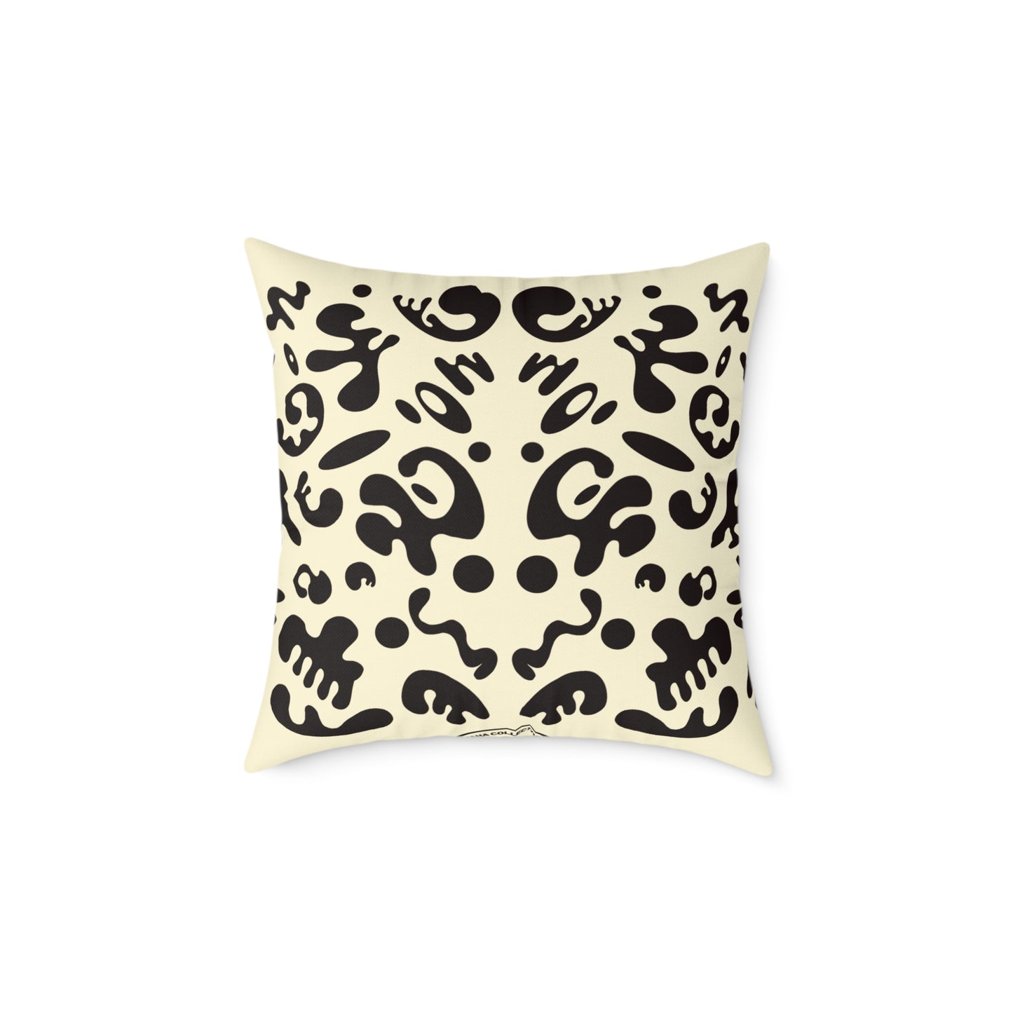 Mirror Work Square Poly Canvas Pillow