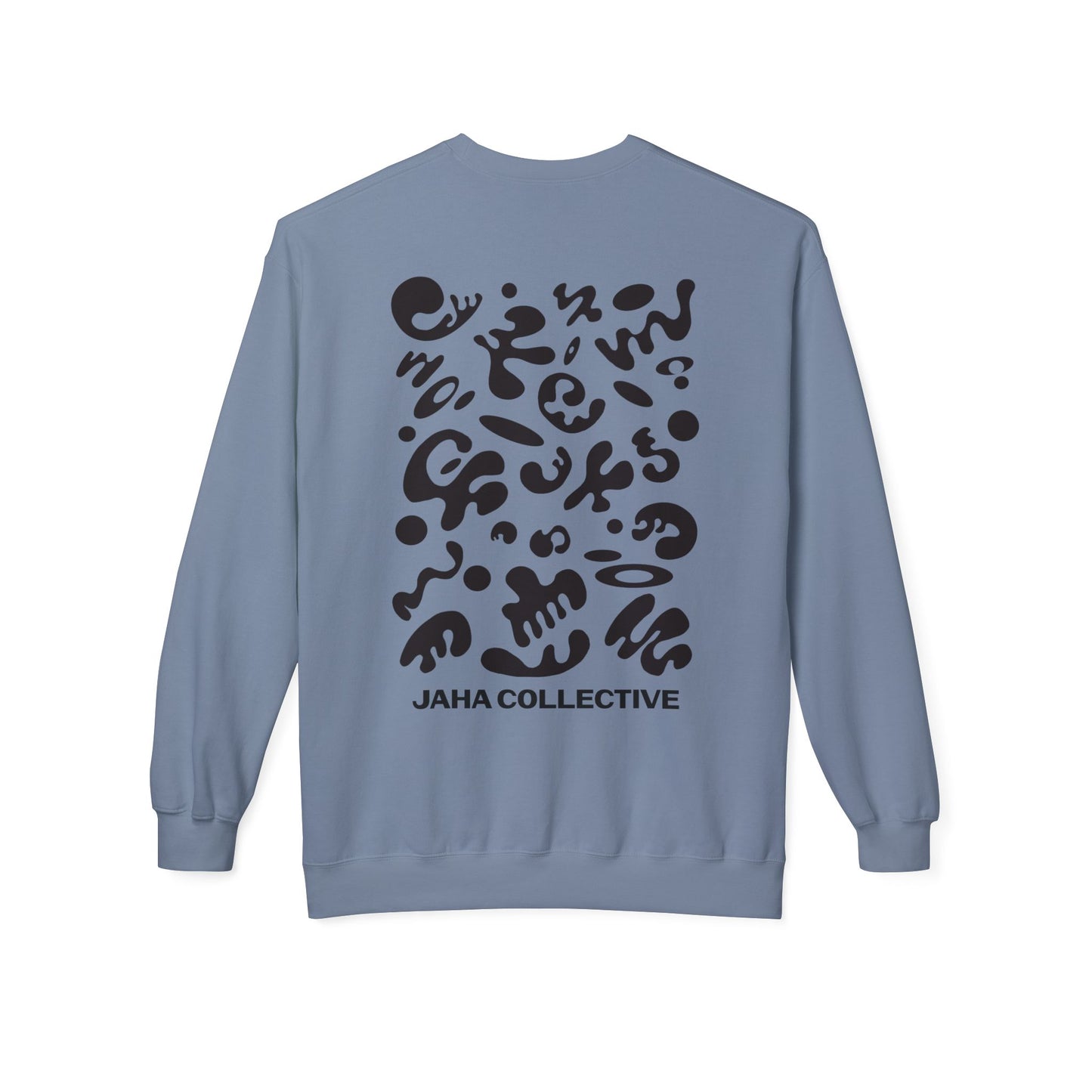 Pure Imagination Unisex Midweight Softstyle Fleece Crewneck Sweatshirt - Smoke Signal Black Print