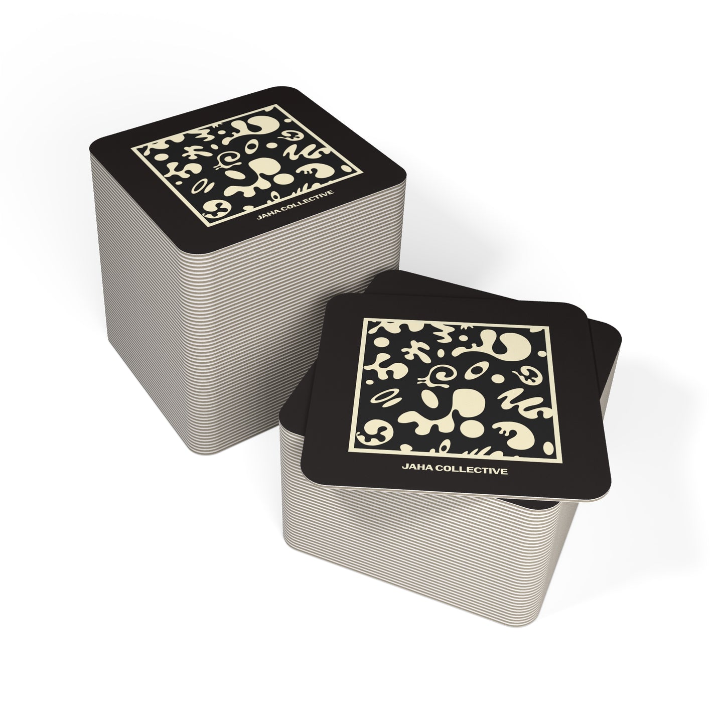 Adorn'd Coaster Set (50 or 100) - Smoke Signal Black