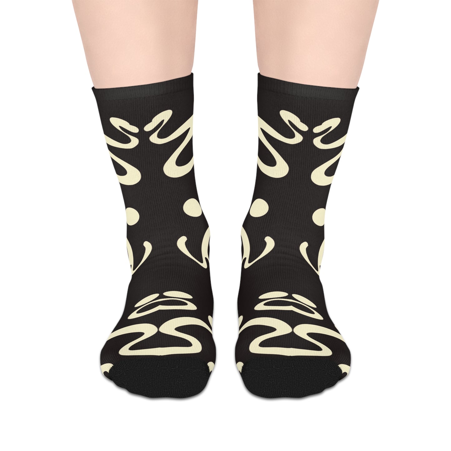 Pure Imagination Mid-Length Socks - Smoke Signal Black
