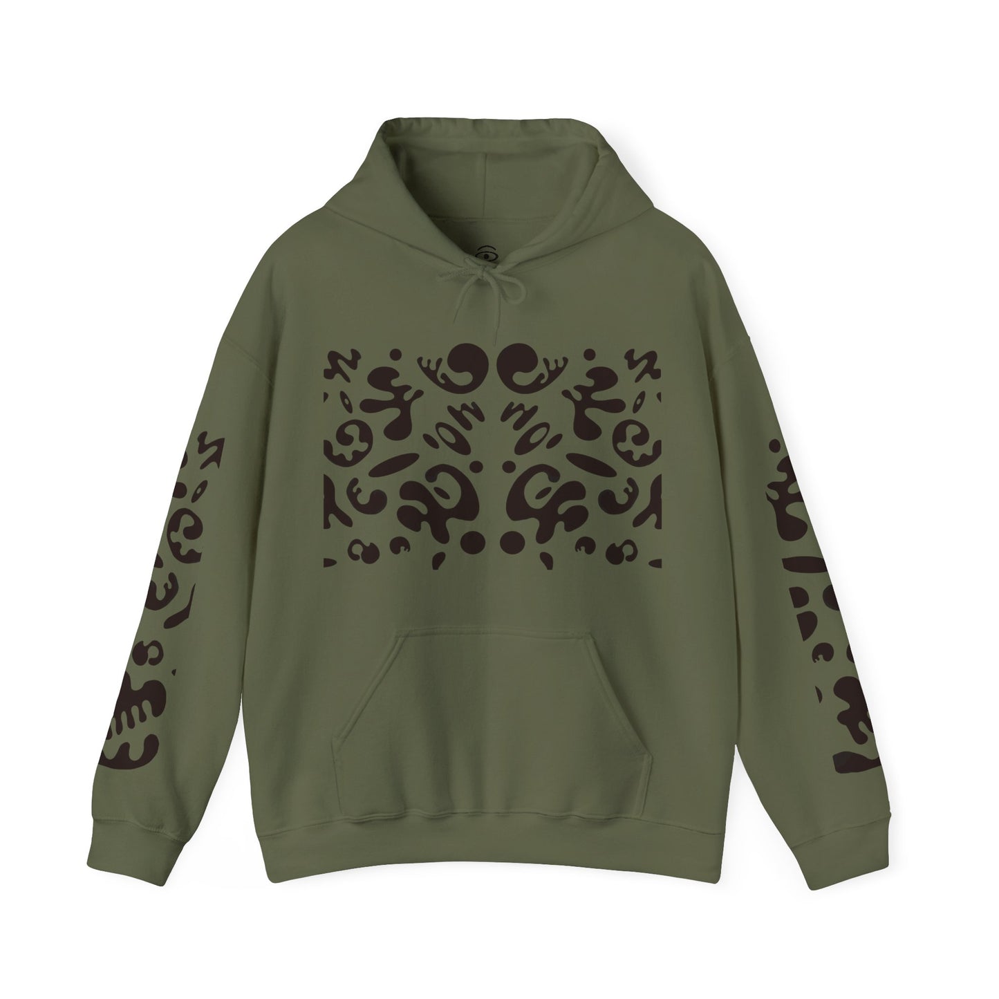 Mirror Work Unisex Heavy Blend™ Hooded Sweatshirt - Smoke Signal Black Print