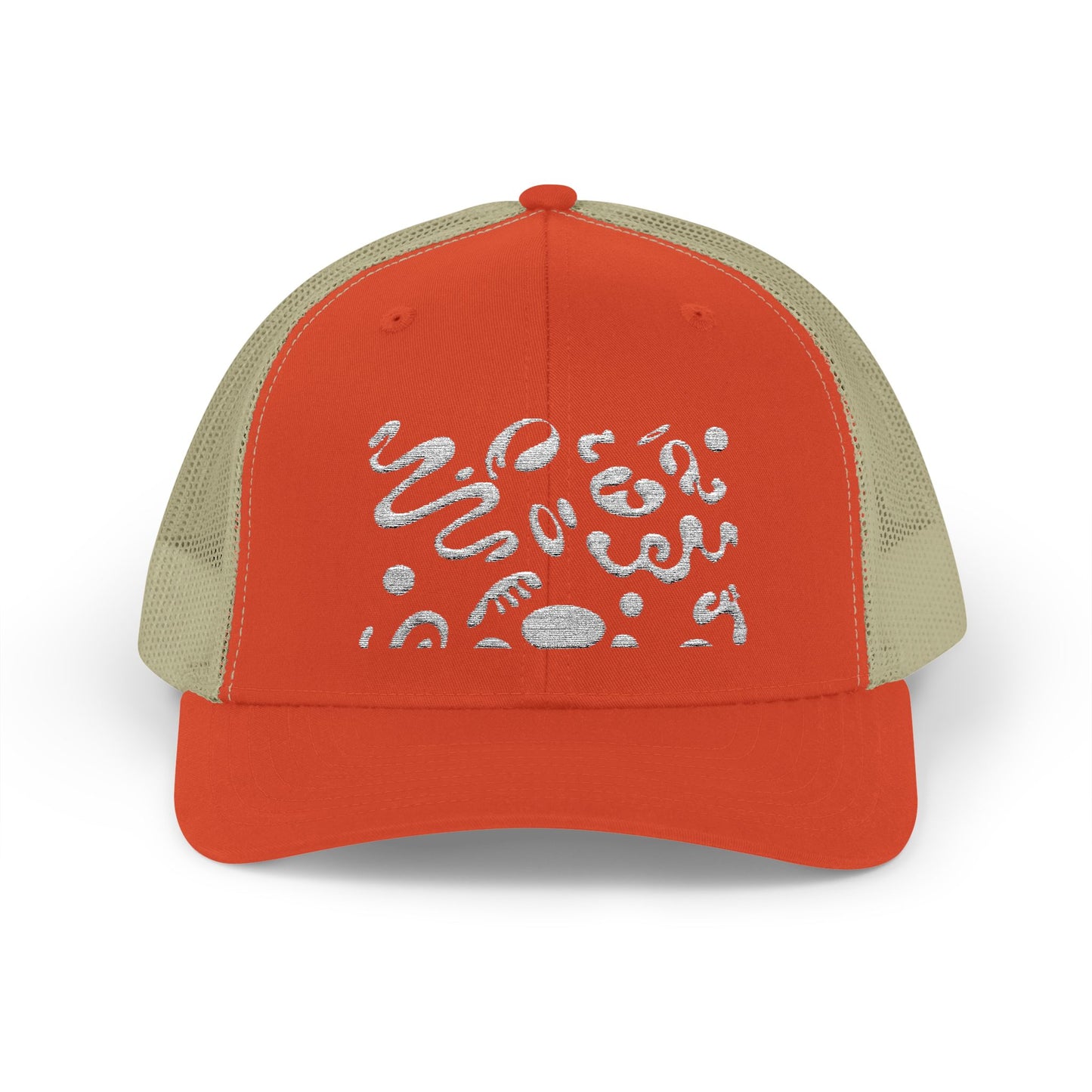 Pure Imagination Embroidered Retro Trucker Hat - Blank Page White