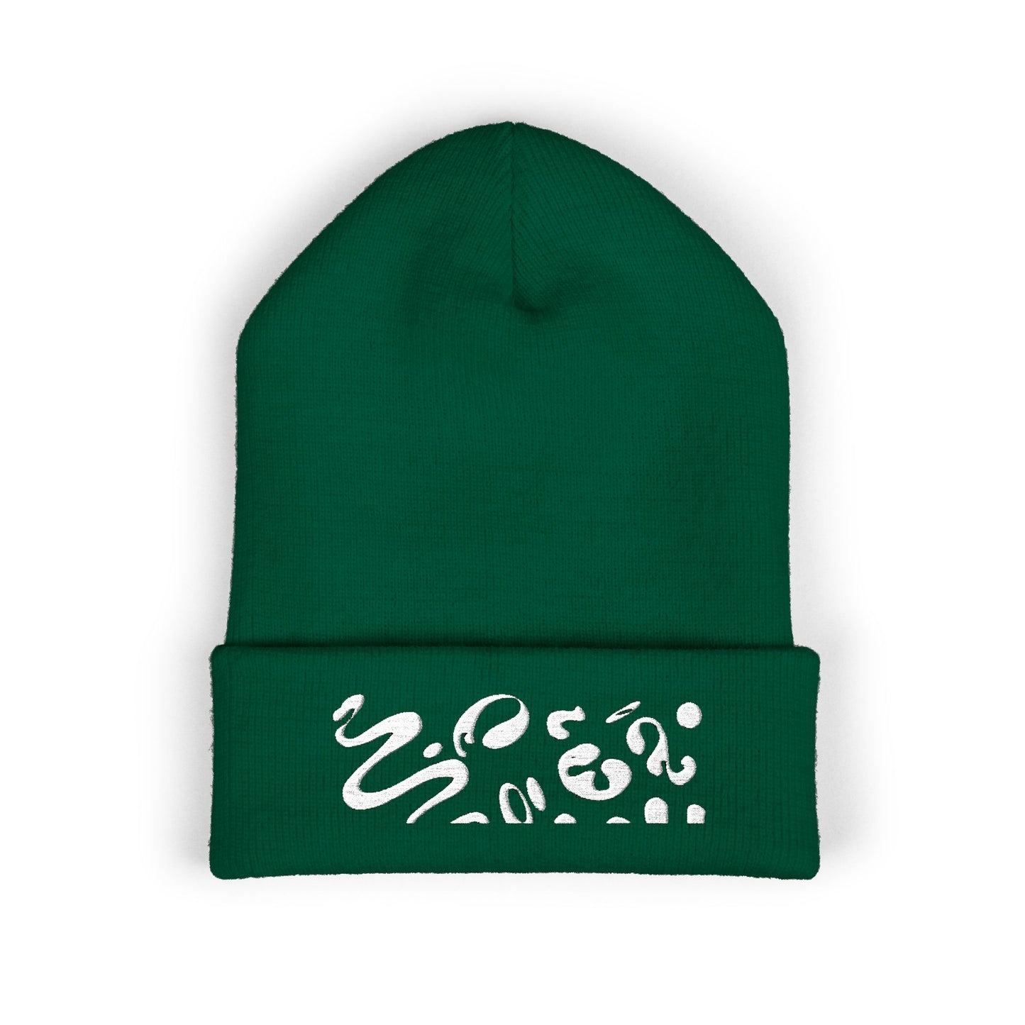 Pure Imagination Embroidered Classic Cuffed Beanie - Starlight White