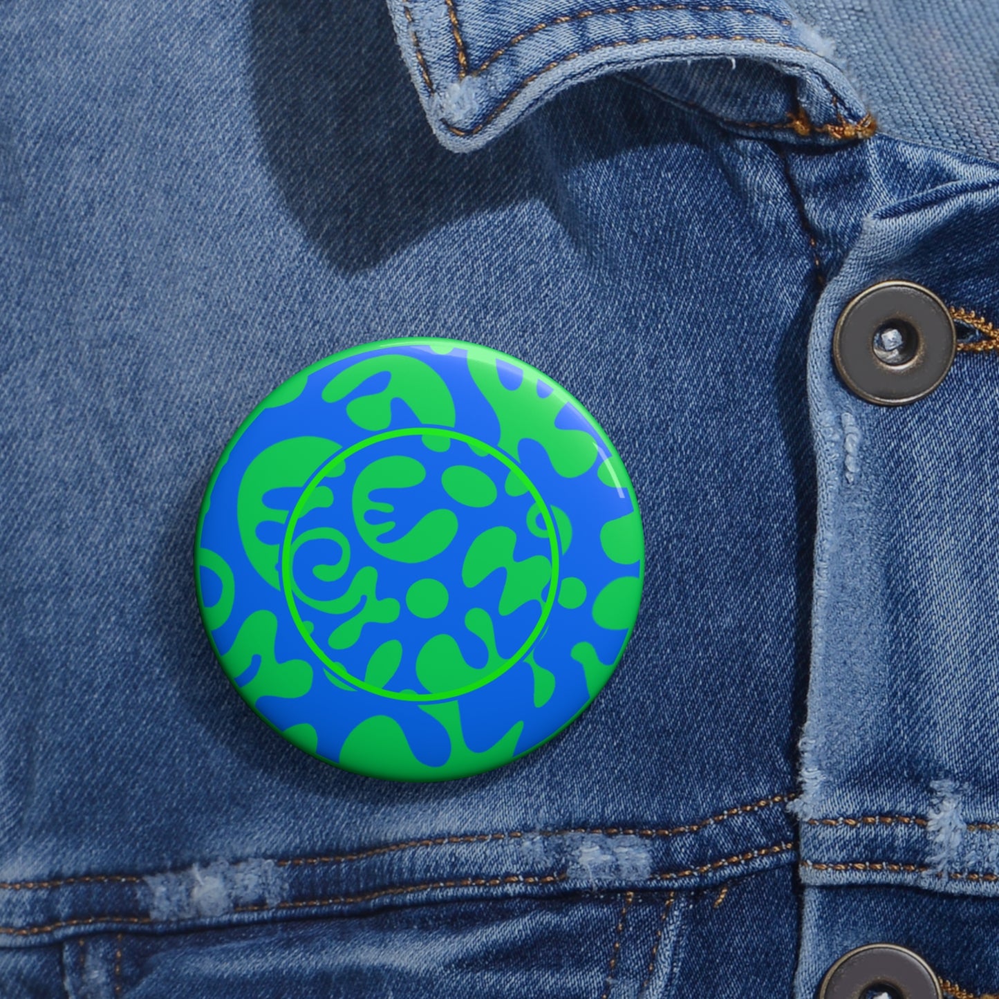 Adorn'd Color Pin Button - Tide Pool