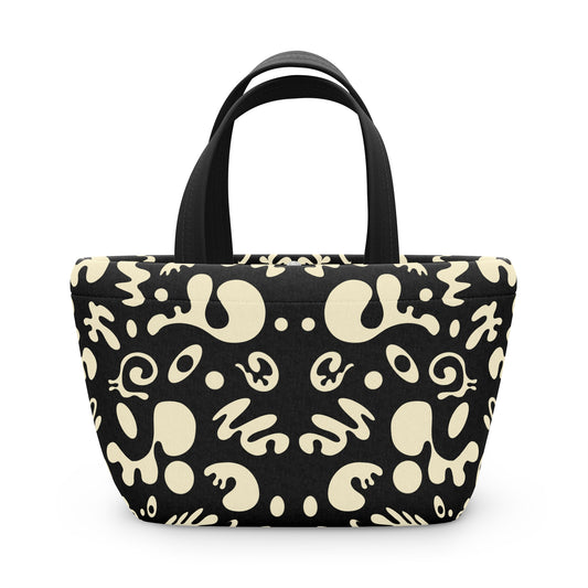 Mirror Work Puffy Lunch Bag - Smoke Signal Black