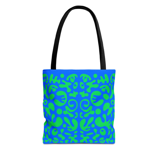 Mirror Work Colorful Tote Bag - Tide Pool