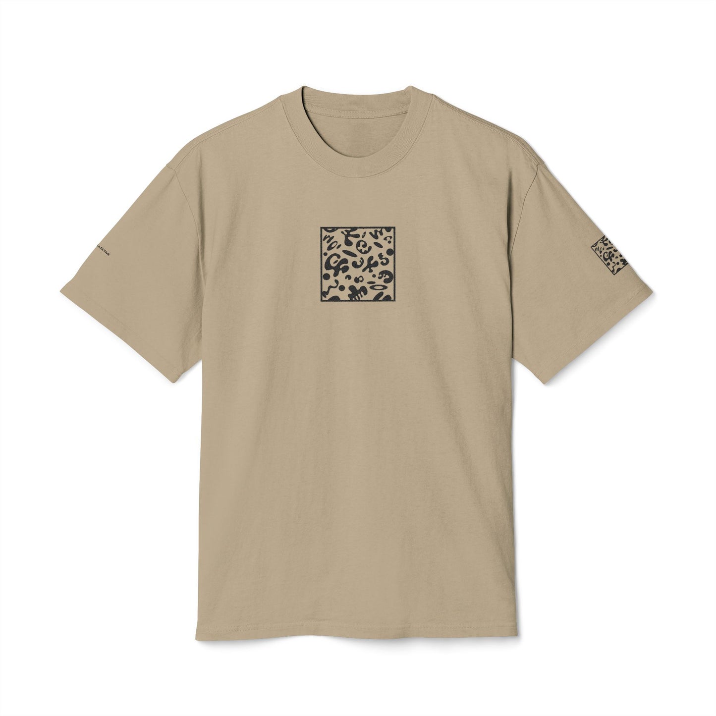 Adorn'd Minimalist Embroidered Unisex Heavy Faded Tee - Smoke Signal Black