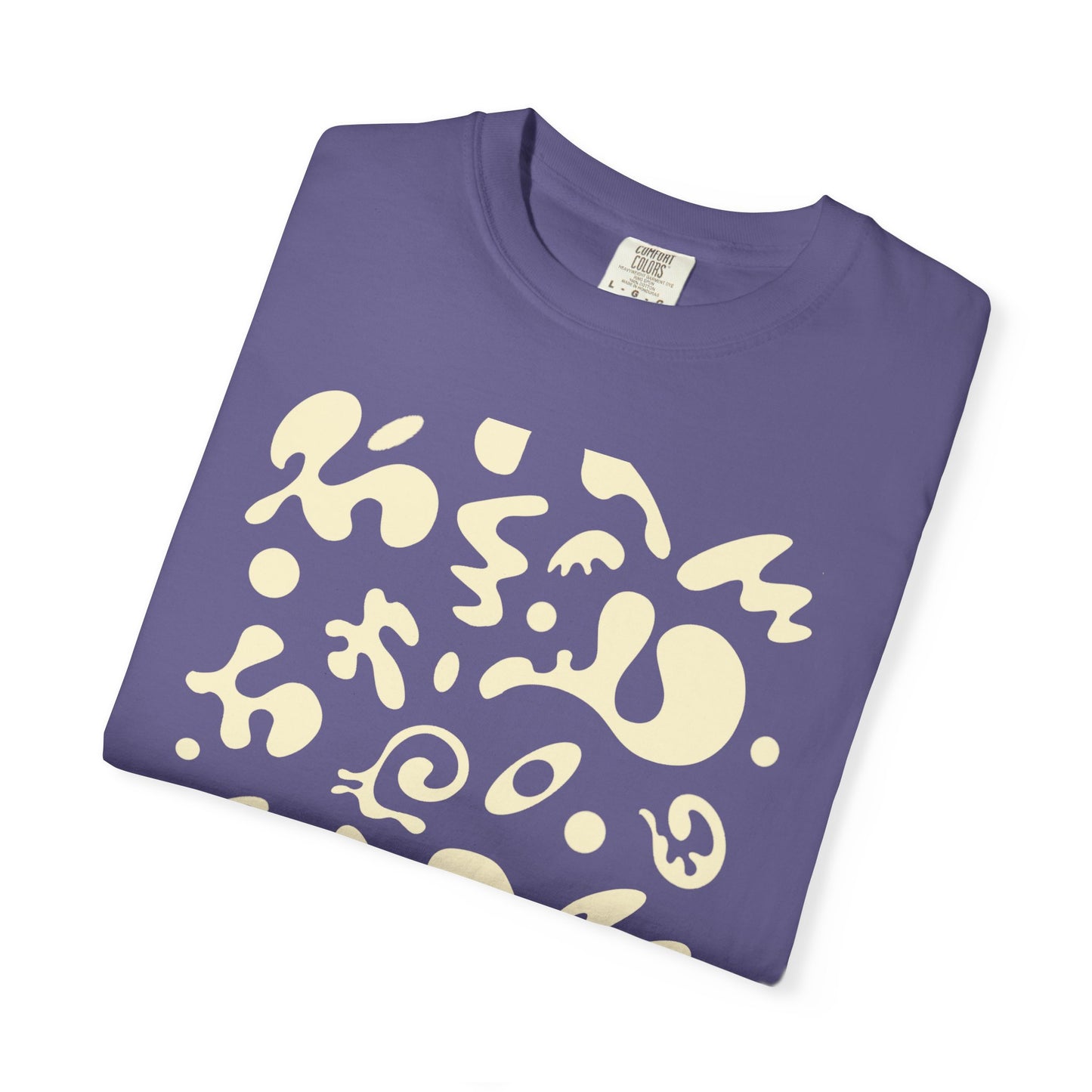 Pure Imagination Unisex Garment Dyed T-Shirt (Warm Neutrals) - Blank Page White Print