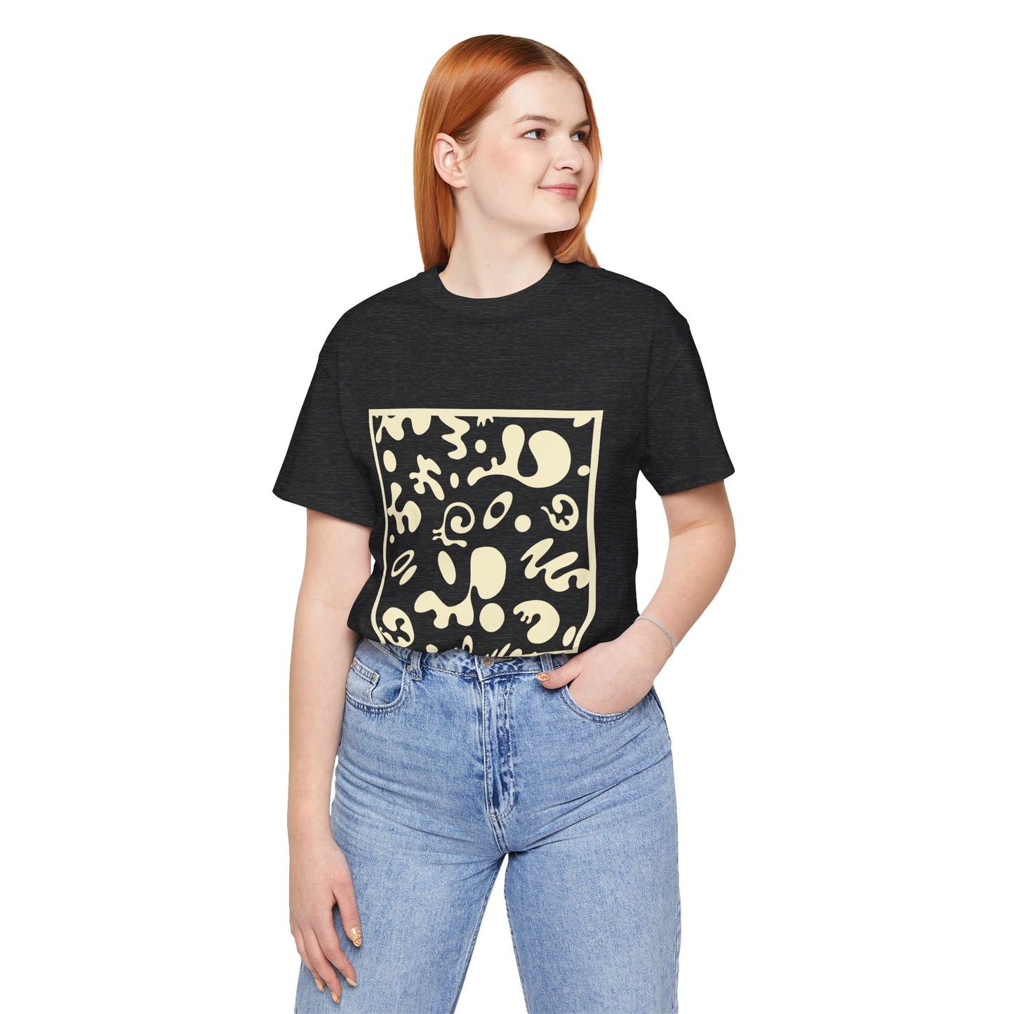 Adorn'd Unisex Jersey Short Sleeve Tee - Blank Page White Print