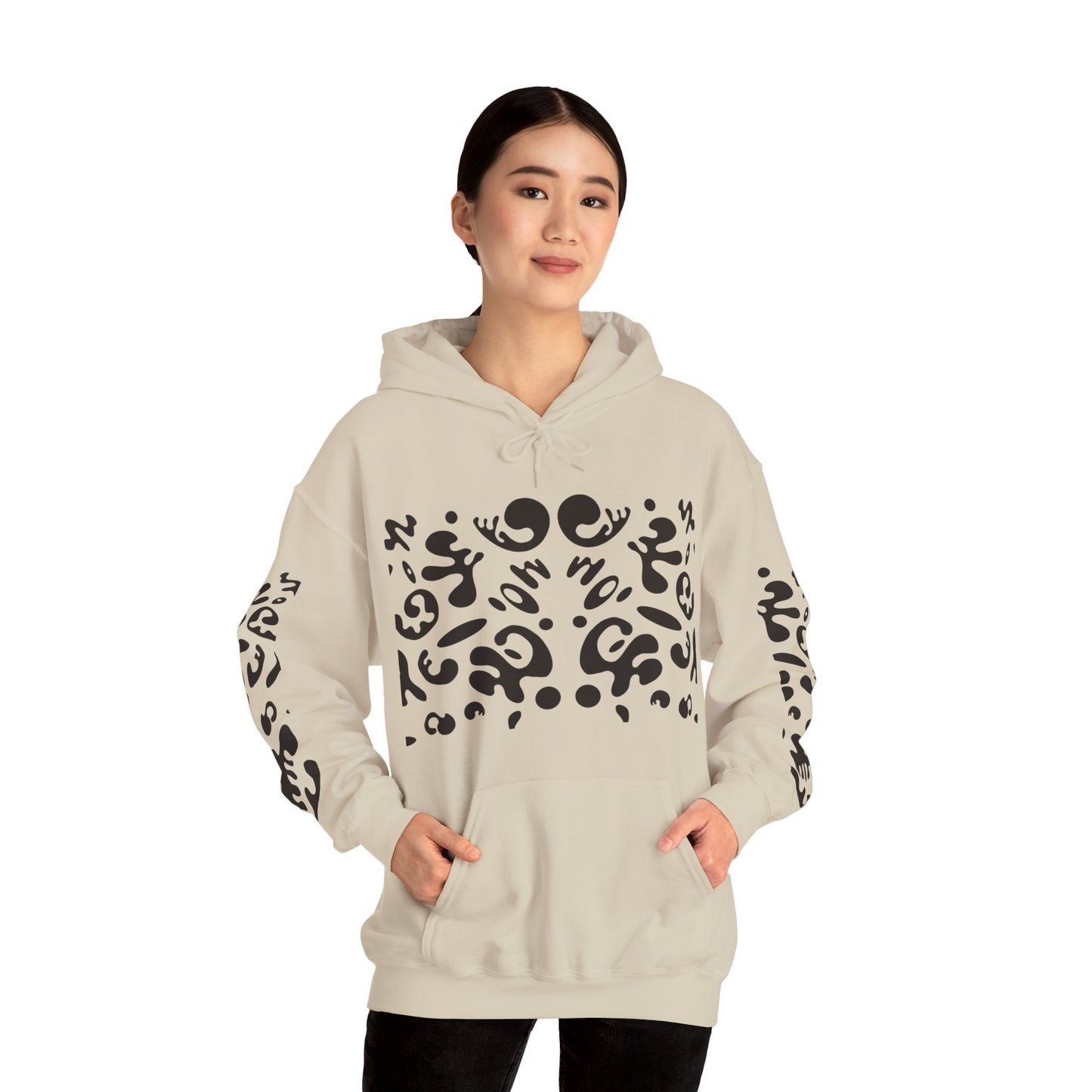 Mirror Work Unisex Heavy Blend™ Hooded Sweatshirt - Smoke Signal Black Print