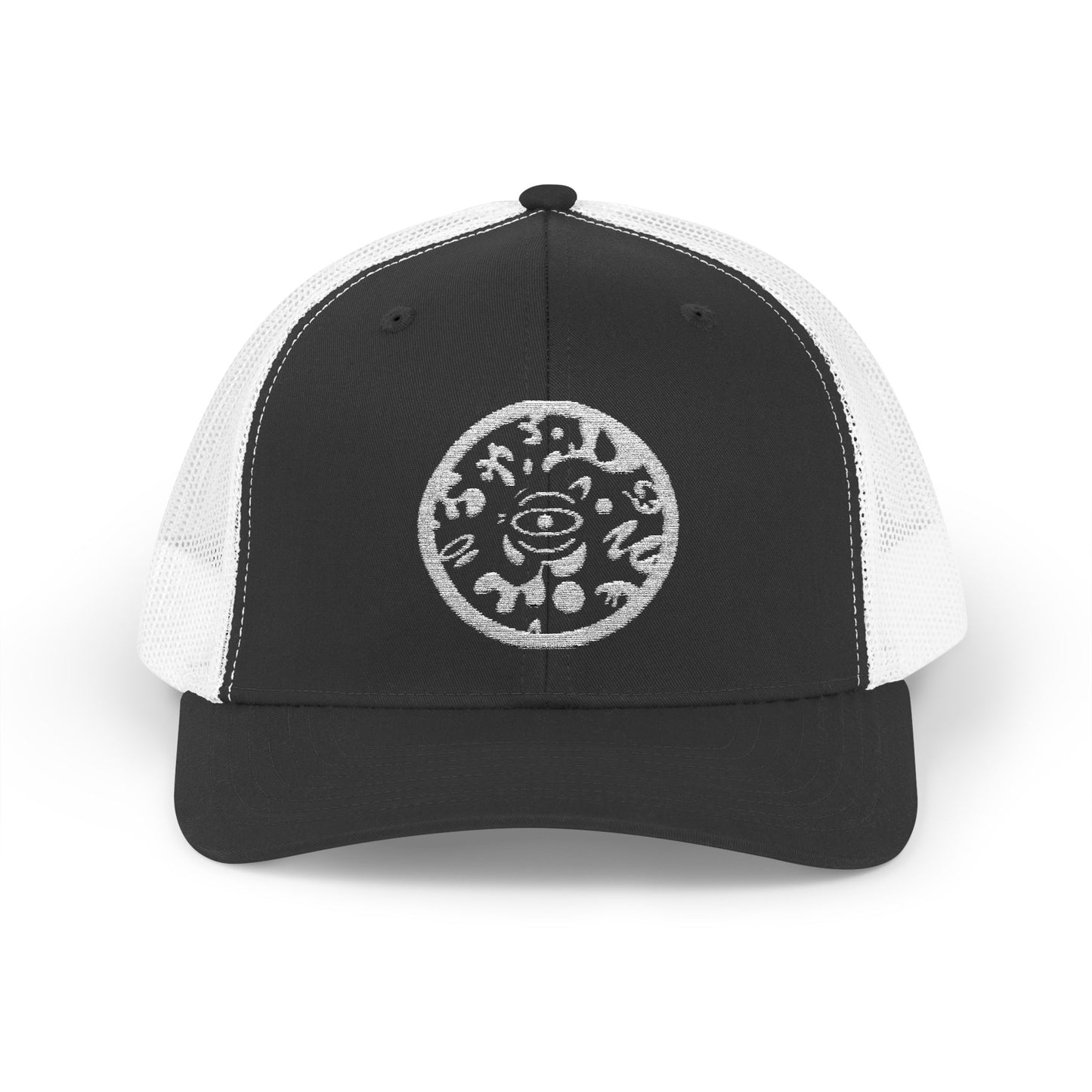Adorn'd Logo Embroidered Retro Trucker Hat - Starlight White